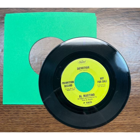 Al Martino Devotion / Daddy's Little GIrl 45 Pop Vocal Promo Capitol 5825 - Picture 3 of 4